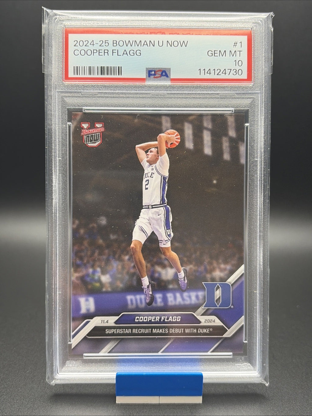 Cooper Flagg #1 2024 Bowman U Now - PSA 100