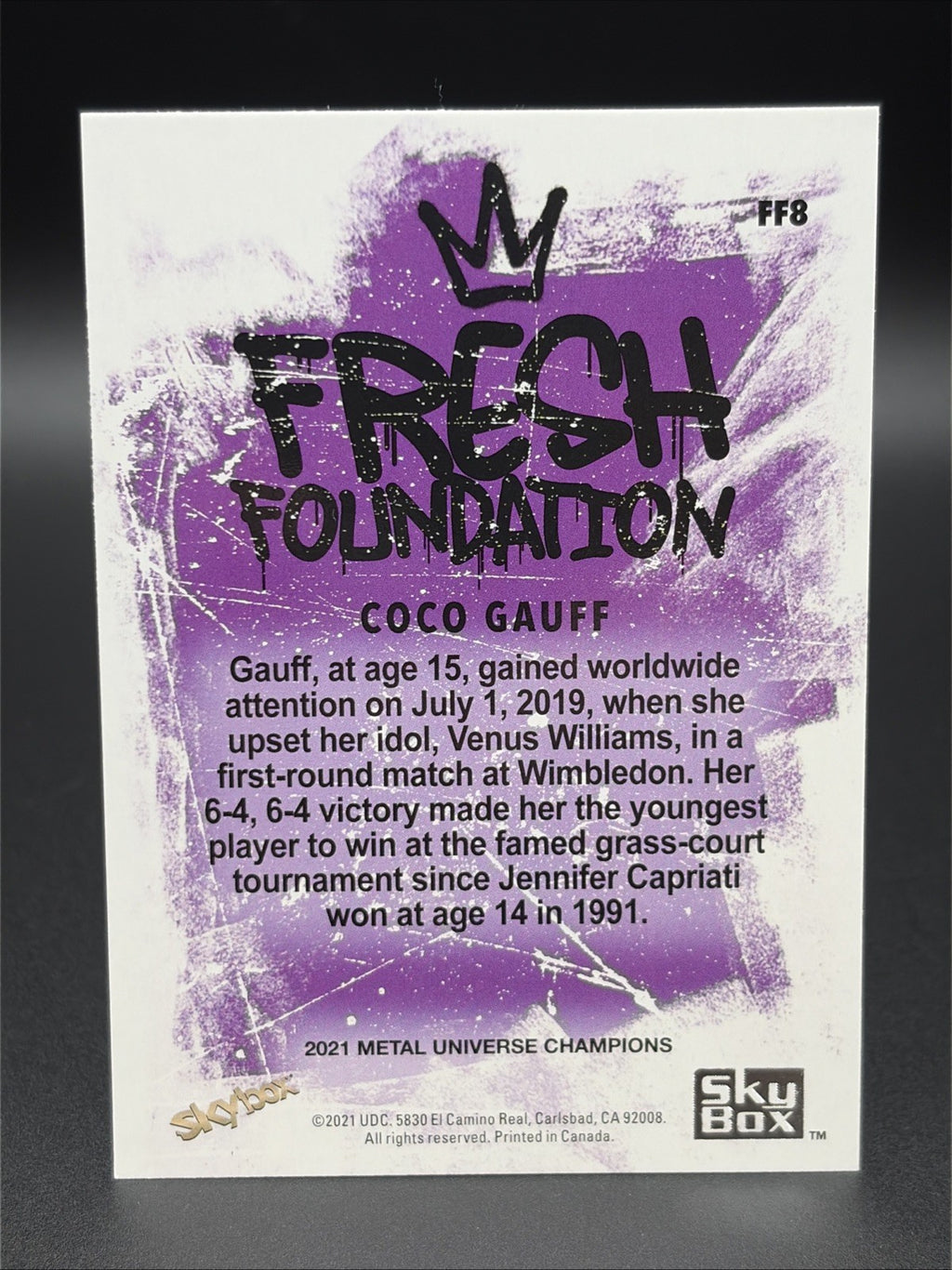 2021 Skybox Metal Universe Champions - Fresh Foundation Coco Gauff #FF8 (RC)1