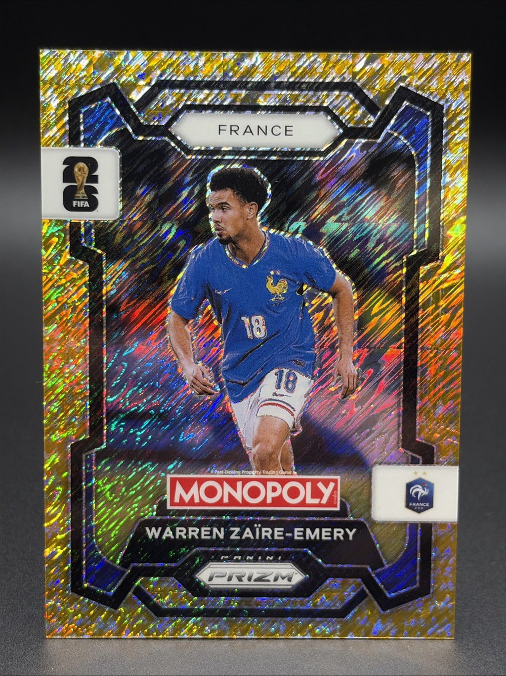 Warren Zaire-Emery FIFA Monopoly Prizm Gold Shimmer Numbered 307/500 #110