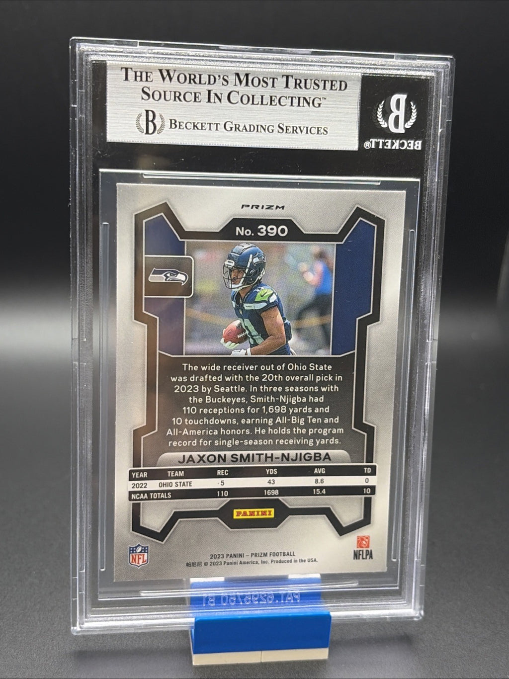 2023 Panini Prizm - Rookies Jaxon Smith-Njigba #390 Disco Prizm (RC)1