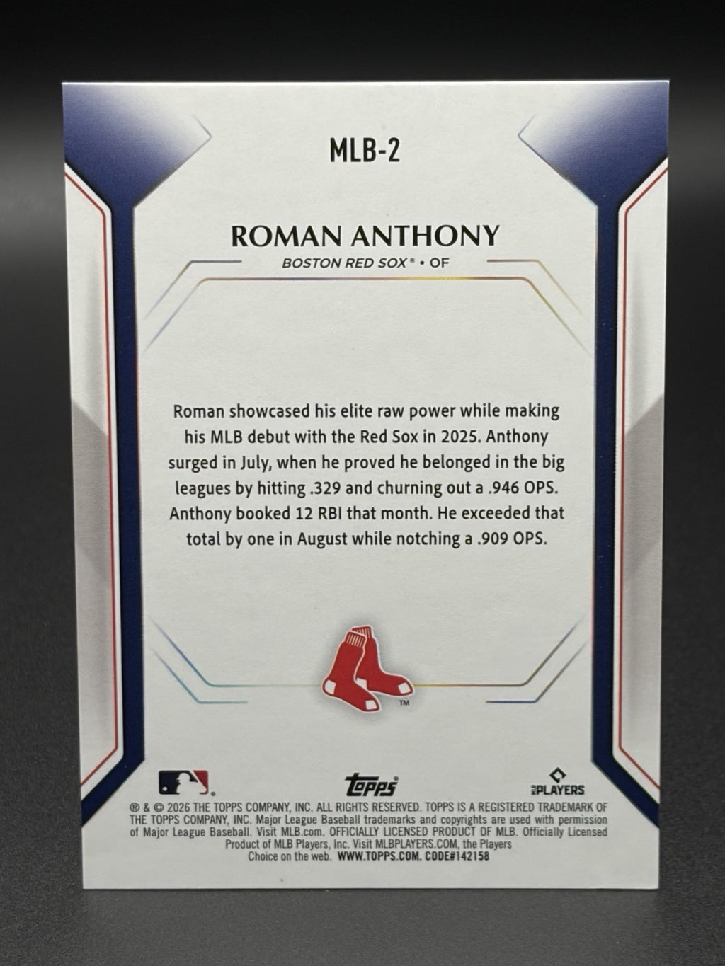 2026 Topps Exclusive Collector Tool Kit Pack #MLB-2 Roman Anthony Gold Foil /501