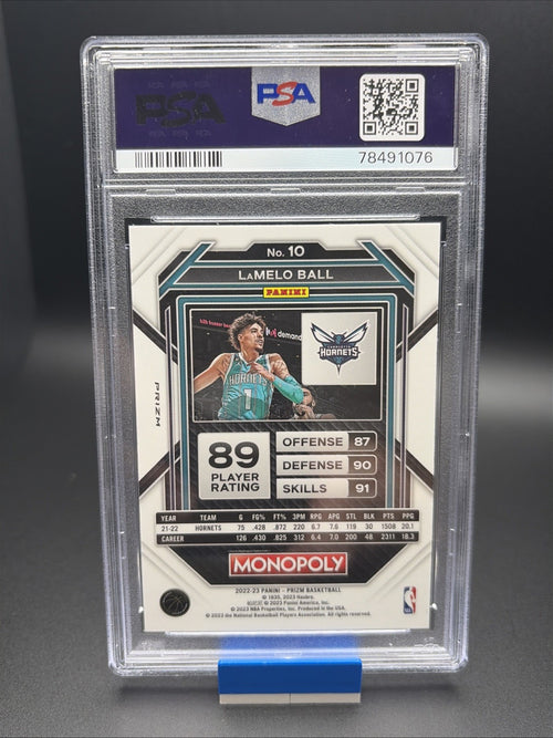 2022-23 Panini Prizm Monopoly - LaMelo Ball #10 Go Space Prizm PSA 101
