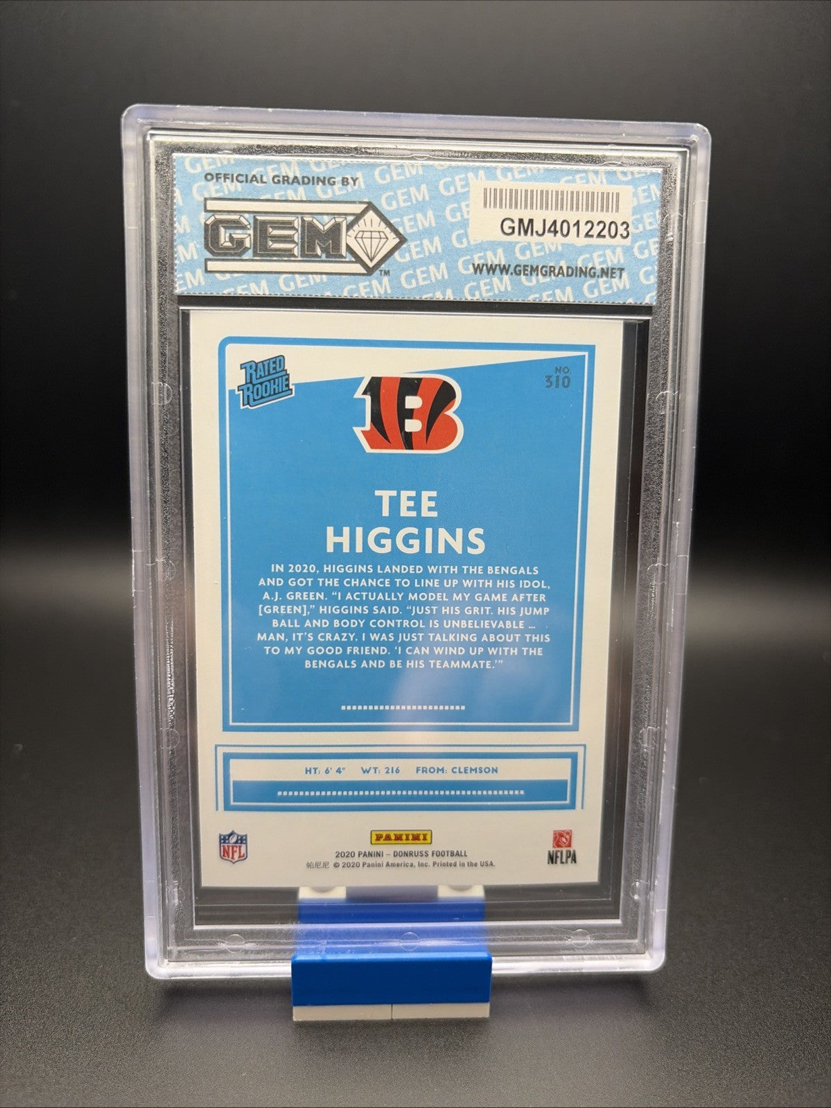 2020 Panini Donruss - Rated Rookie Tee Higgins #310 (RC)1