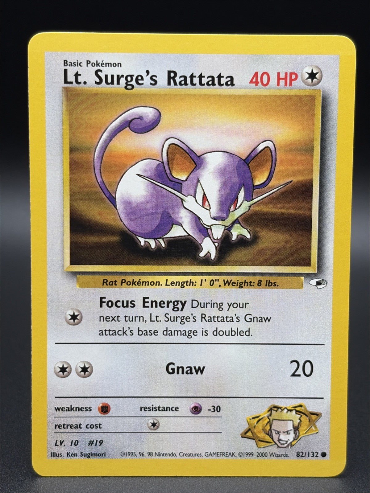 Lt. Surge's Rattata 082/132 Gym Heroes Regular0