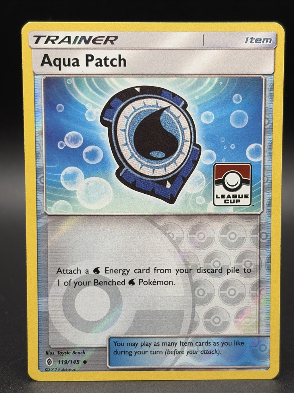 Aqua Patch - (League Cup) 119/145 League & Championship Cards Reverse Holo0