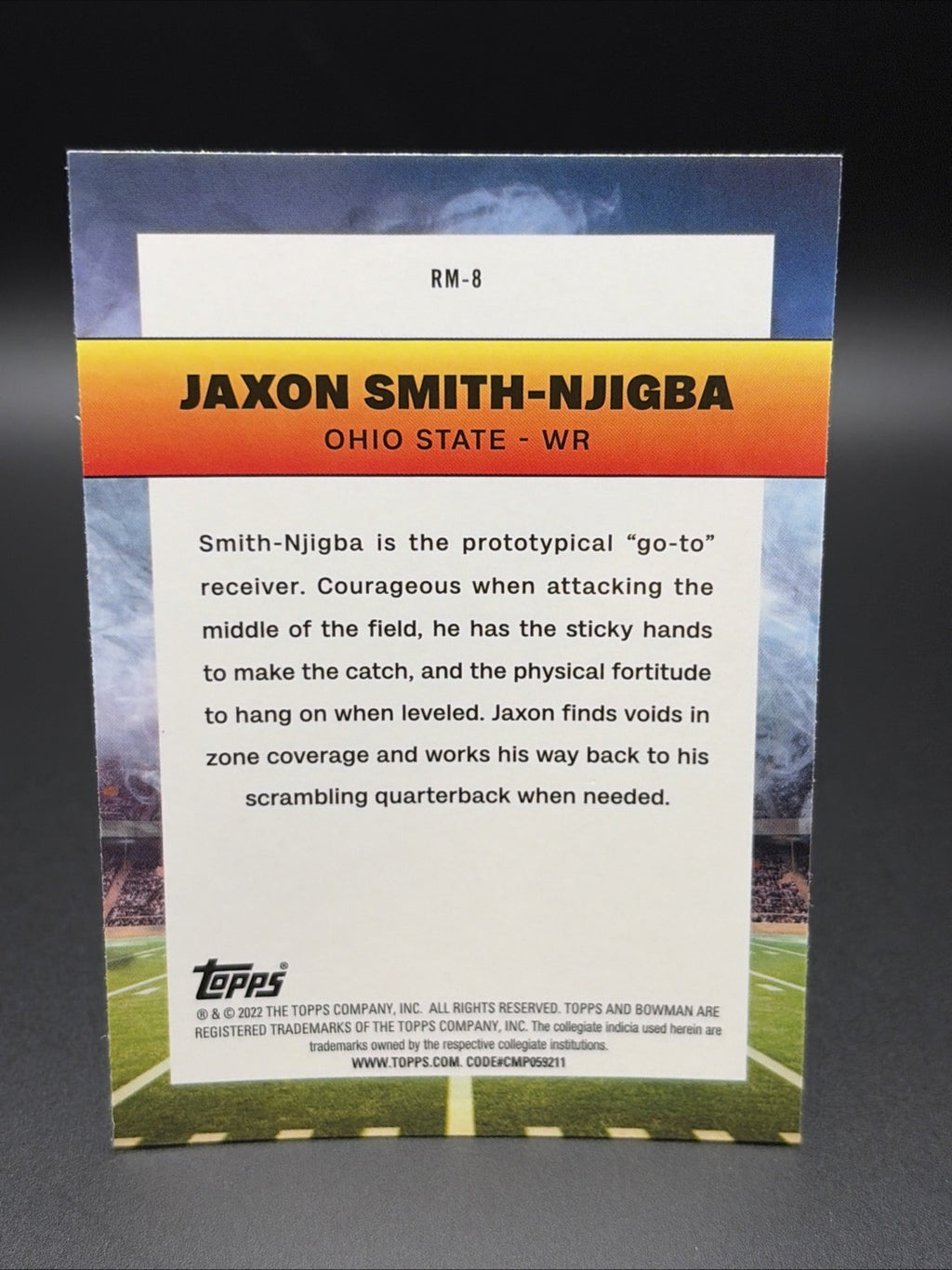 2022 Bowman University Chrome - Ramblin' Man Jaxon Smith-Njigba #RM-8 (RC)1