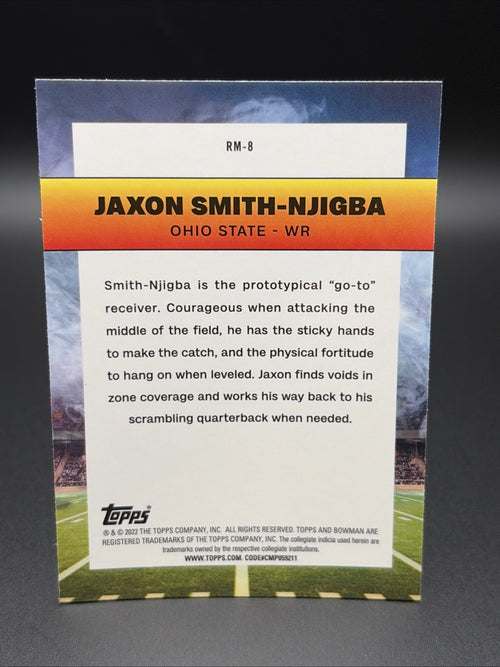 2022 Bowman University Chrome - Ramblin' Man Jaxon Smith-Njigba #RM-8 (RC)1