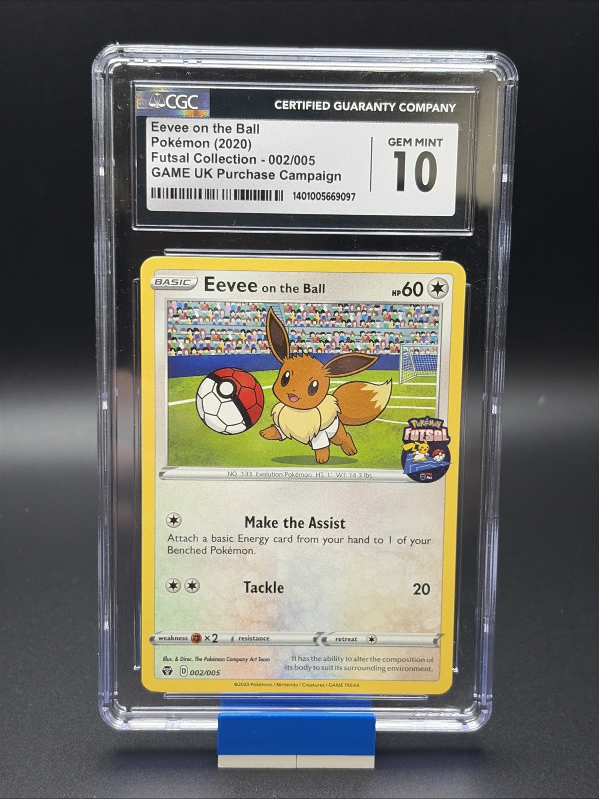 Eevee on the Ball - (Pokemon Futsal) 002/005 - GAME UK Purchase Campaign CGC 100