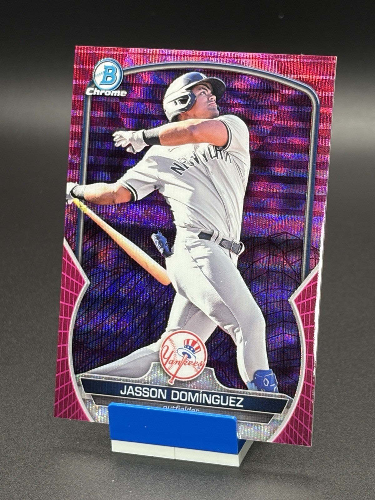 Jasson Dominguez [Fuchsia Pink Vapor] #BCP-225 2023 Bowman Chrome Prospects /1990