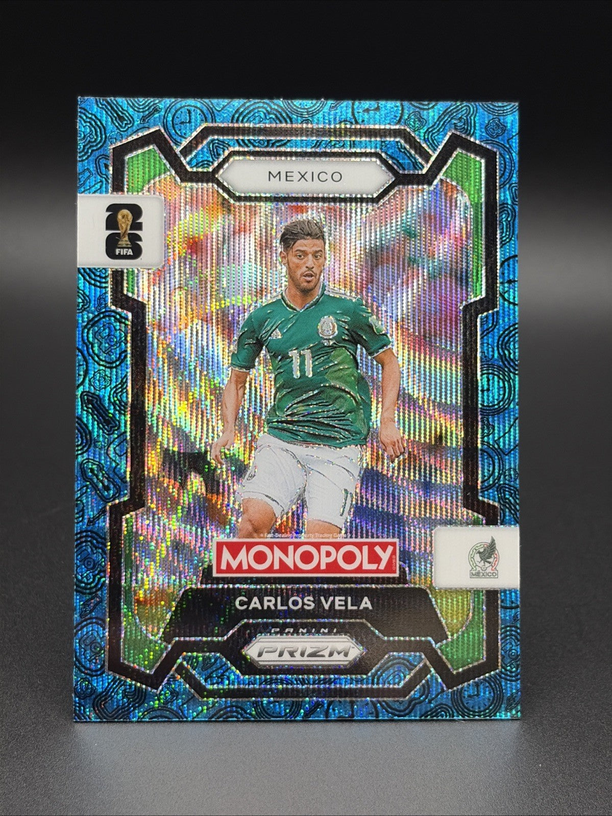 Carlos Vela 2026 Panini Prizm Fifa World Cup Monopoly Blue Mexico0