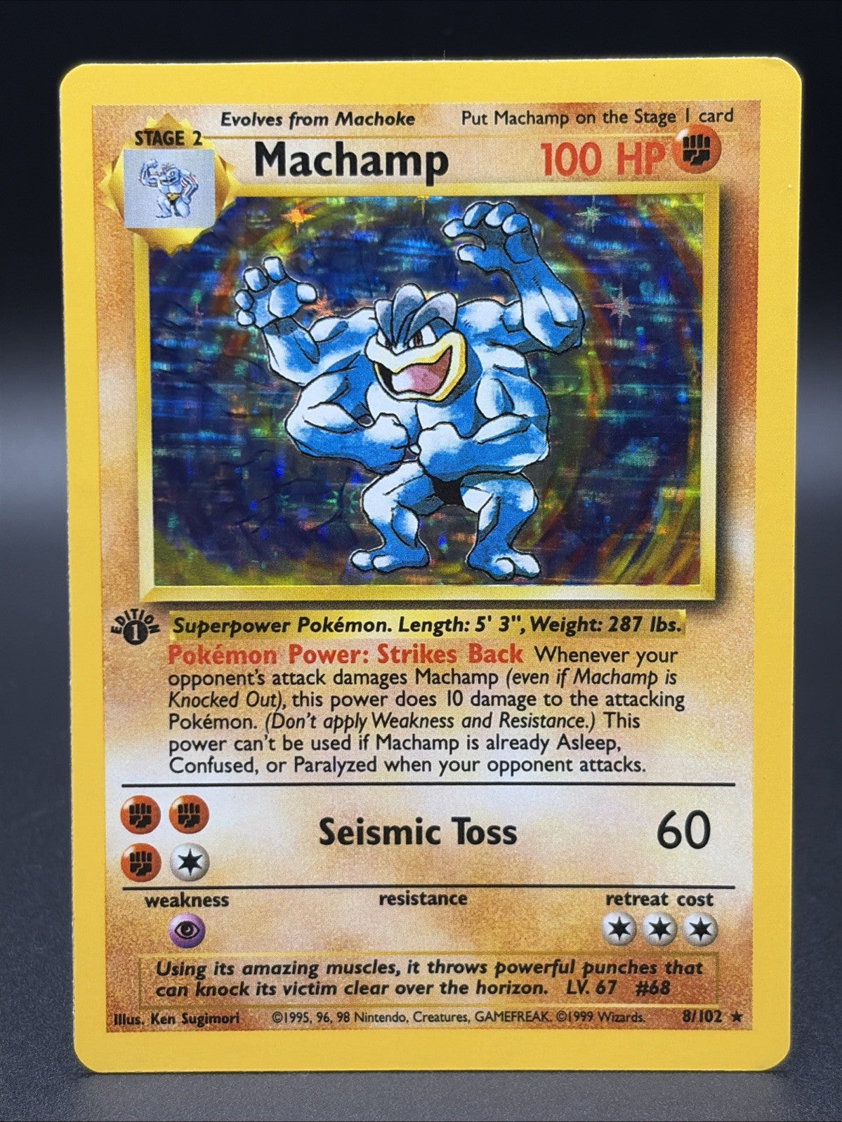 Machamp [1st Edition] 8/102 Base Set Holo0