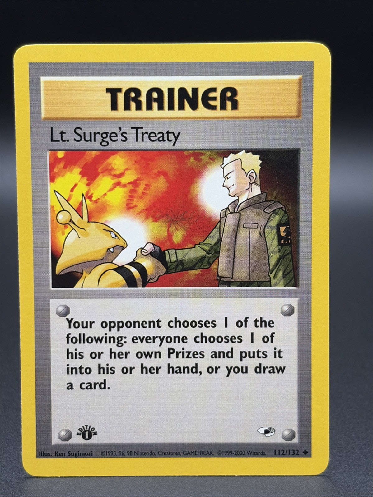 Lt. Surge's Treaty [1st Edition] 112/132 Gym Heroes Non Holo MINT0