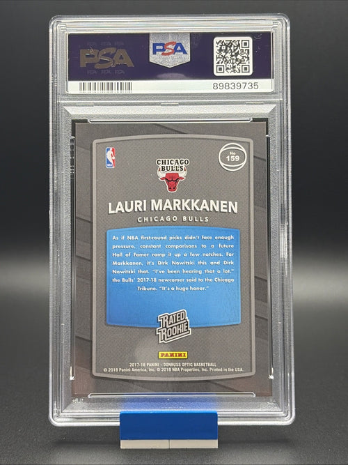 2017-18 Panini Donruss Optic - Rated Rookie Lauri Markkanen #159 Shock - PSA 91