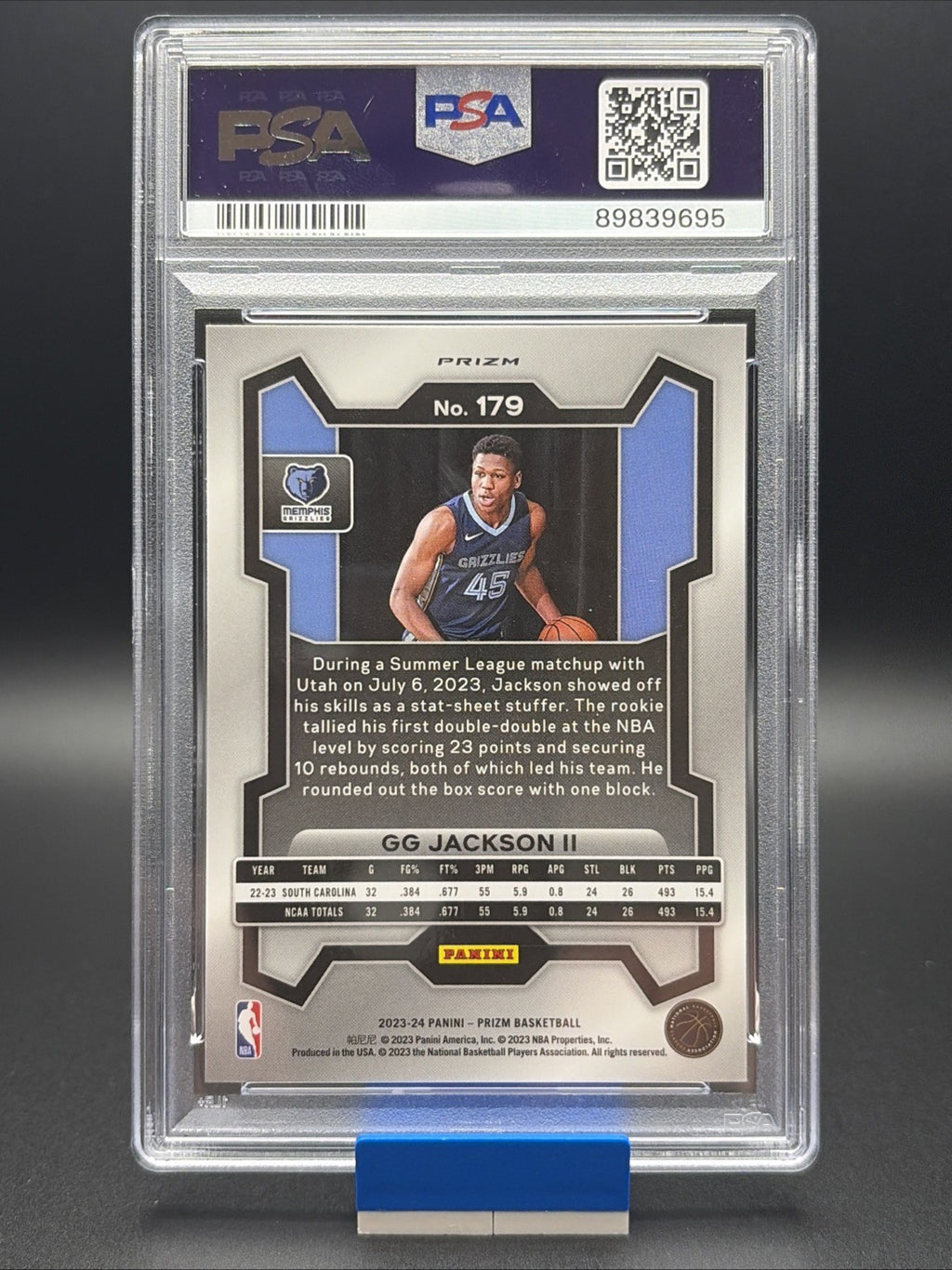 2023-24 Panini Prizm - GG Jackson #179 Silver Prizm (RC) PSA 91
