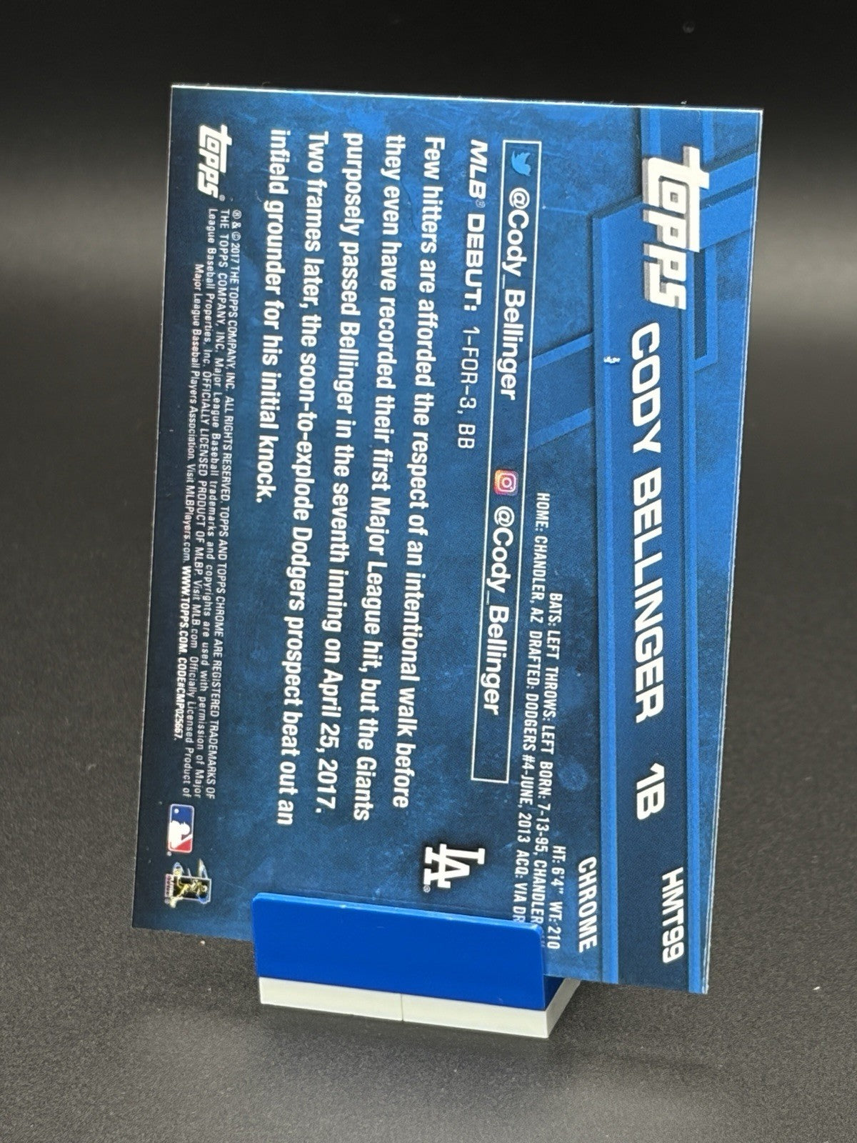 Cody Bellinger #HMT99 2017 Topps Chrome Update1