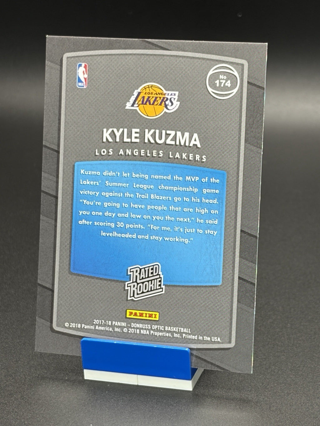 Kyle Kuzma [Shock] #174 2017 Panini Donruss Optic1