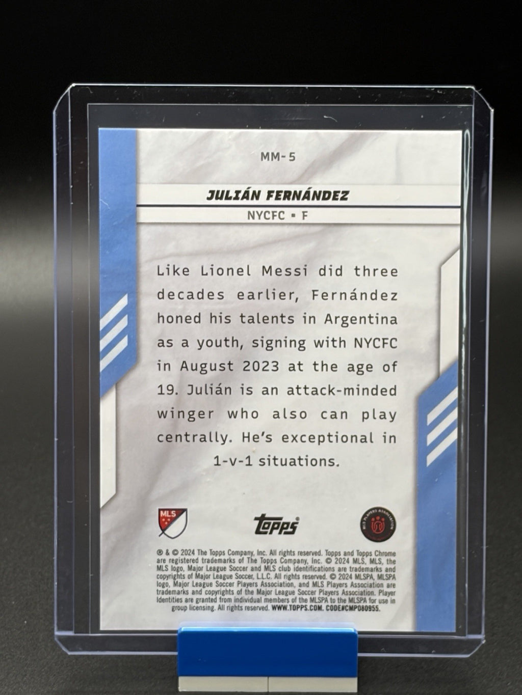 2024 Topps Chrome MLS Memory Makers Julian Fernandez #MM-5 Orange Refractor /251