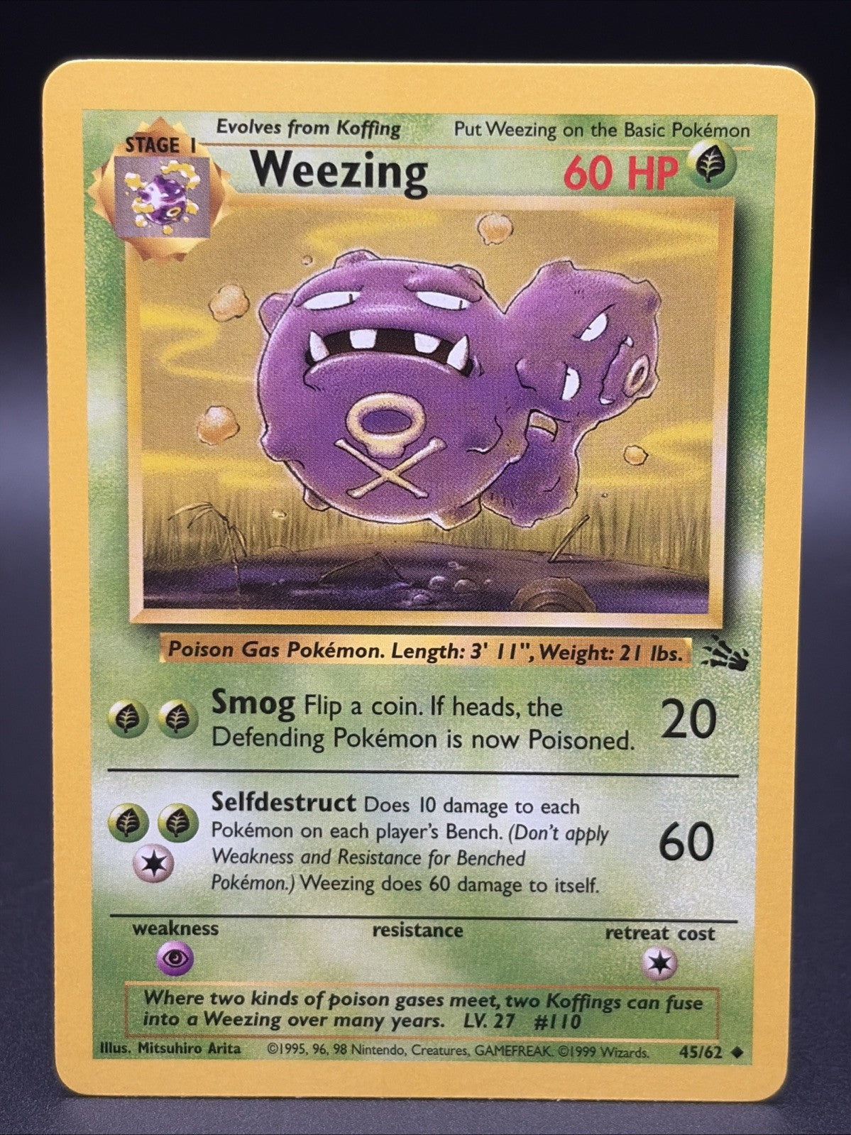 Weezing 45/62 Fossil Regular0