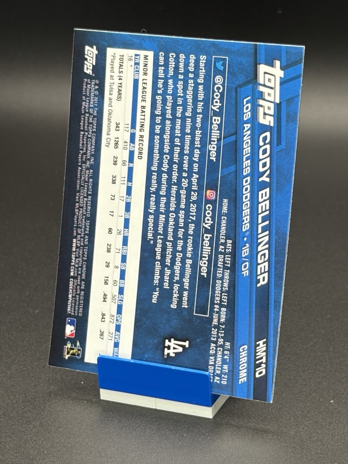 Cody Bellinger #HMT10 2017 Topps Chrome Update1