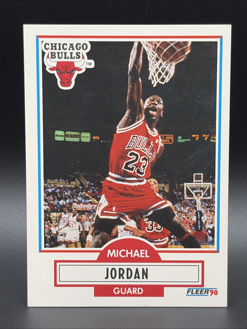 1990-91 Fleer - Michael Jordan #26 No Black Line Above Biographical Information0