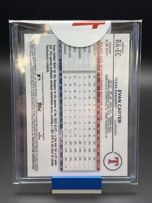 2024 Topps Chrome Rookie Auto Refractor Evan Carter /4991