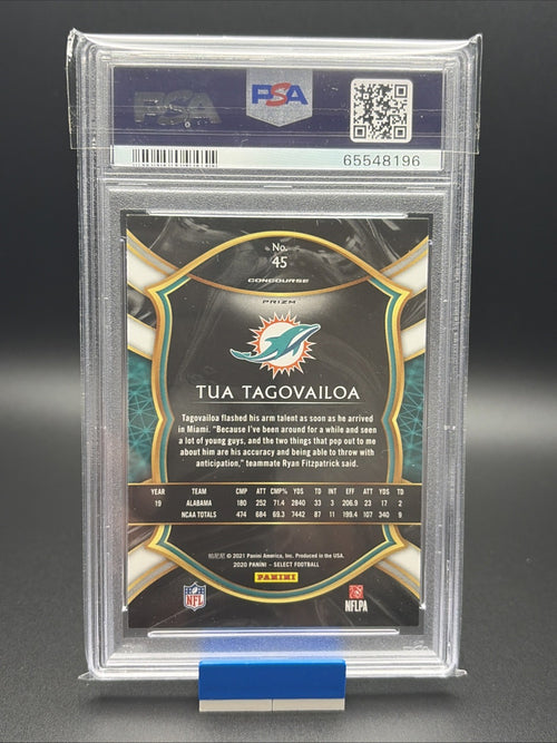 2020 Panini Select - Concourse Tua Tagovailoa #45 Silver Prizm (RC) PSA 101