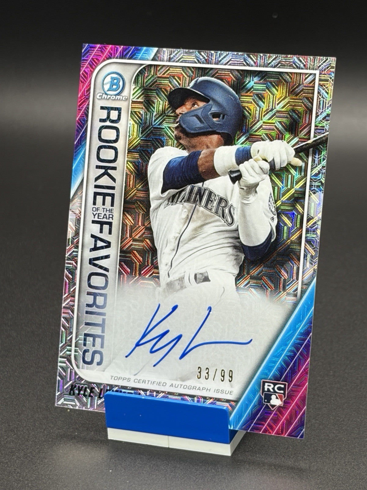 Kyle Lewis 2020 Bowman Chrome Mojo ROY Favorites Auto #ROYFA-KL /990