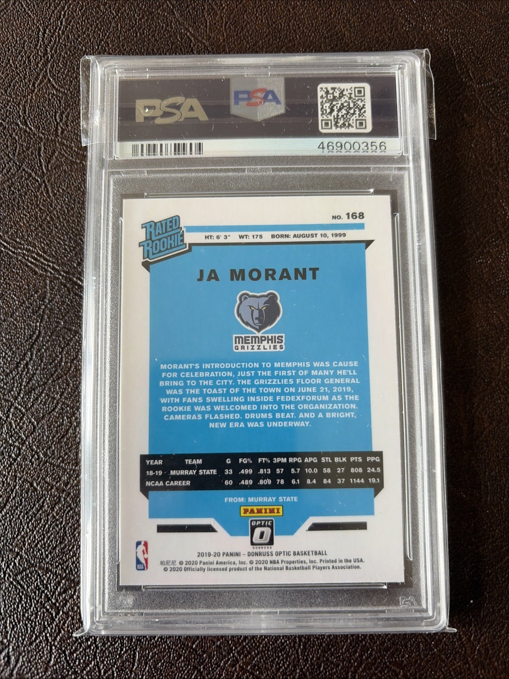 2019-20 Panini Donruss Optic - Rated Rookie Ja Morant #168 (RC)1