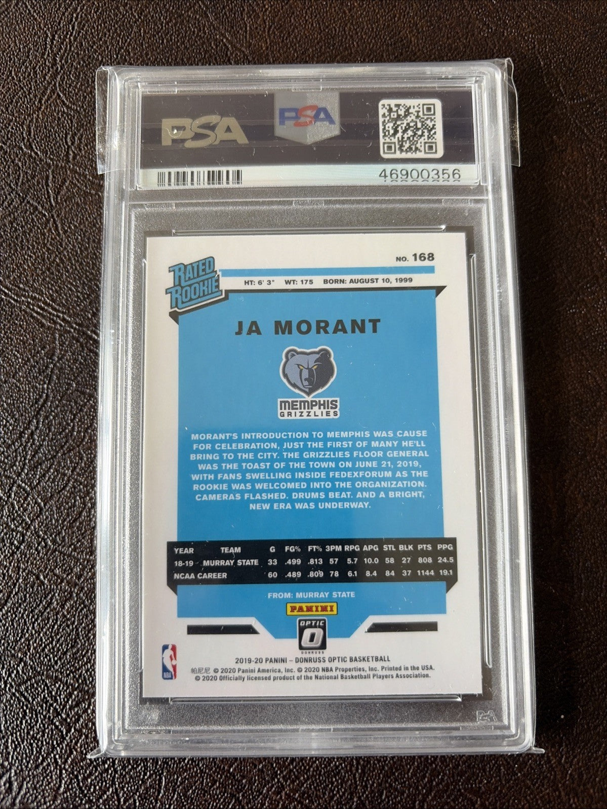 2019-20 Panini Donruss Optic - Rated Rookie Ja Morant #168 (RC)1