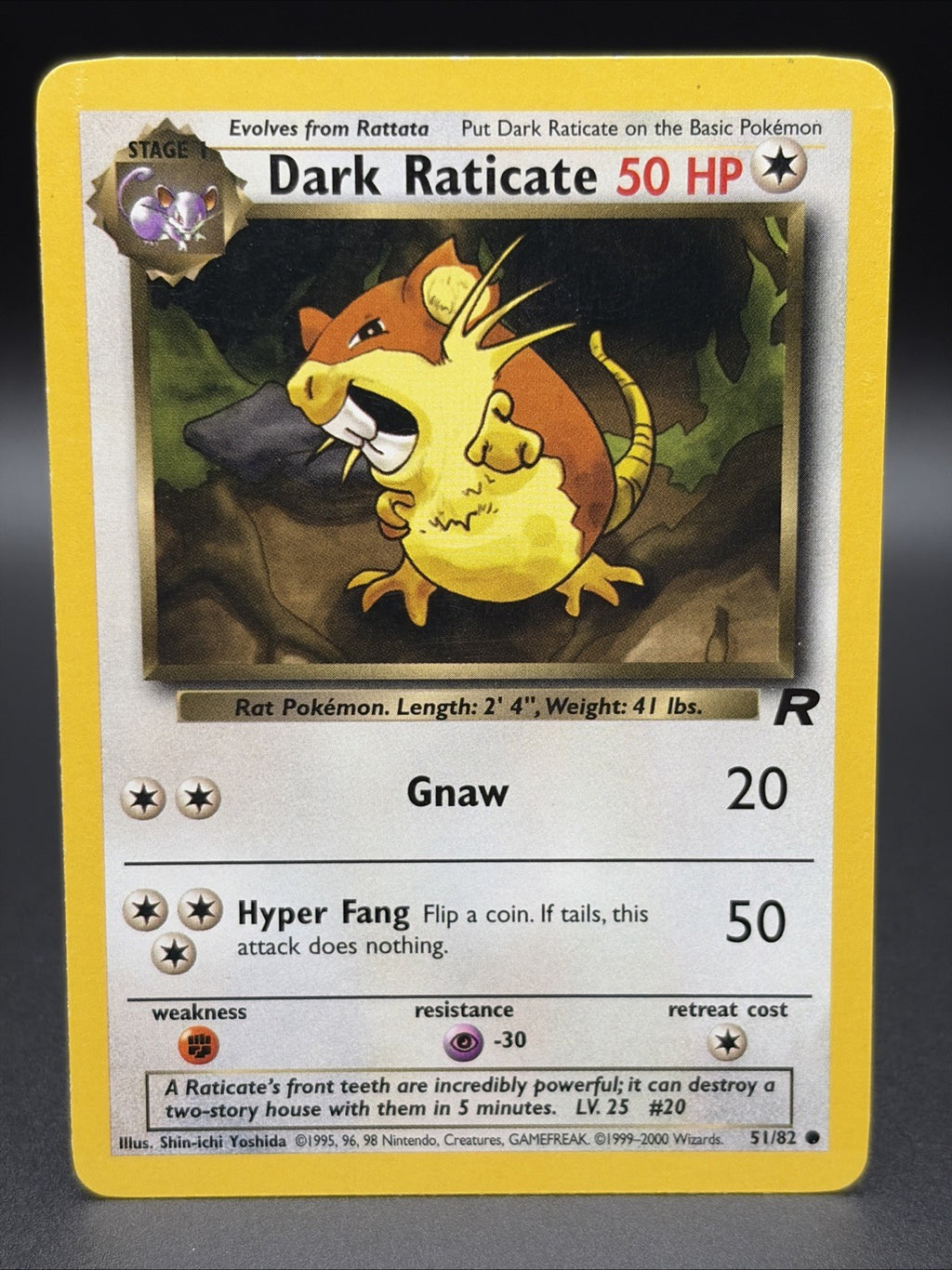 Dark Raticate 51/82 Team Rocket Regular0