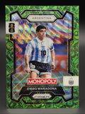 Diego Maradona 2026 Monopoly FIFA World Cup Prizm Green Boardwalk Icons SP #30