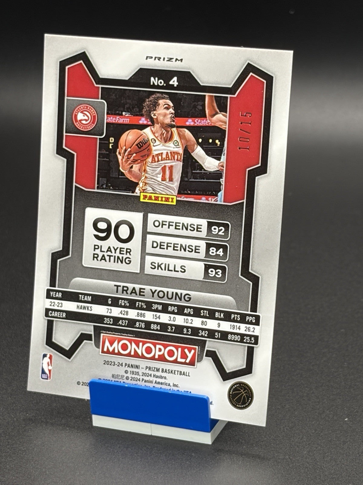 Trae Young [Boardwalk Blue] #4 2023 Panini Prizm Monopoly /151