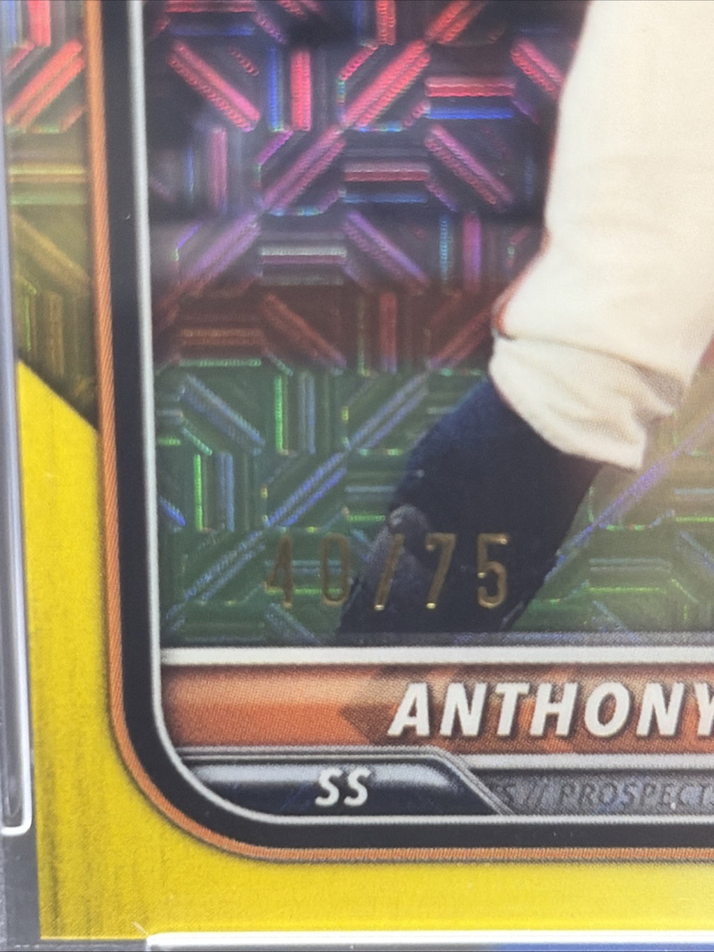2022 Bowman - Chrome Prospects Anthony Rodriguez #BCP-26 Yellow Mojo PSA 92