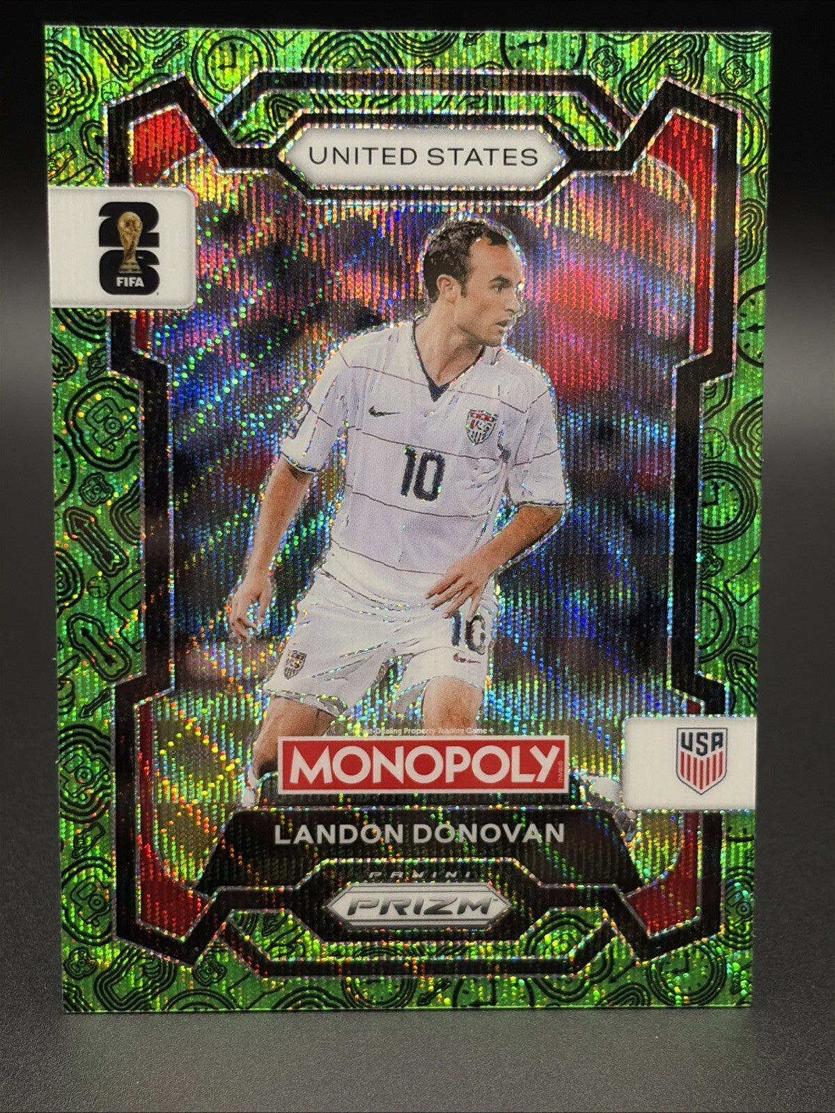2026 Panini Prizm World Cup Monopoly Landon Donovan Four Corners Green Wave #48 0
