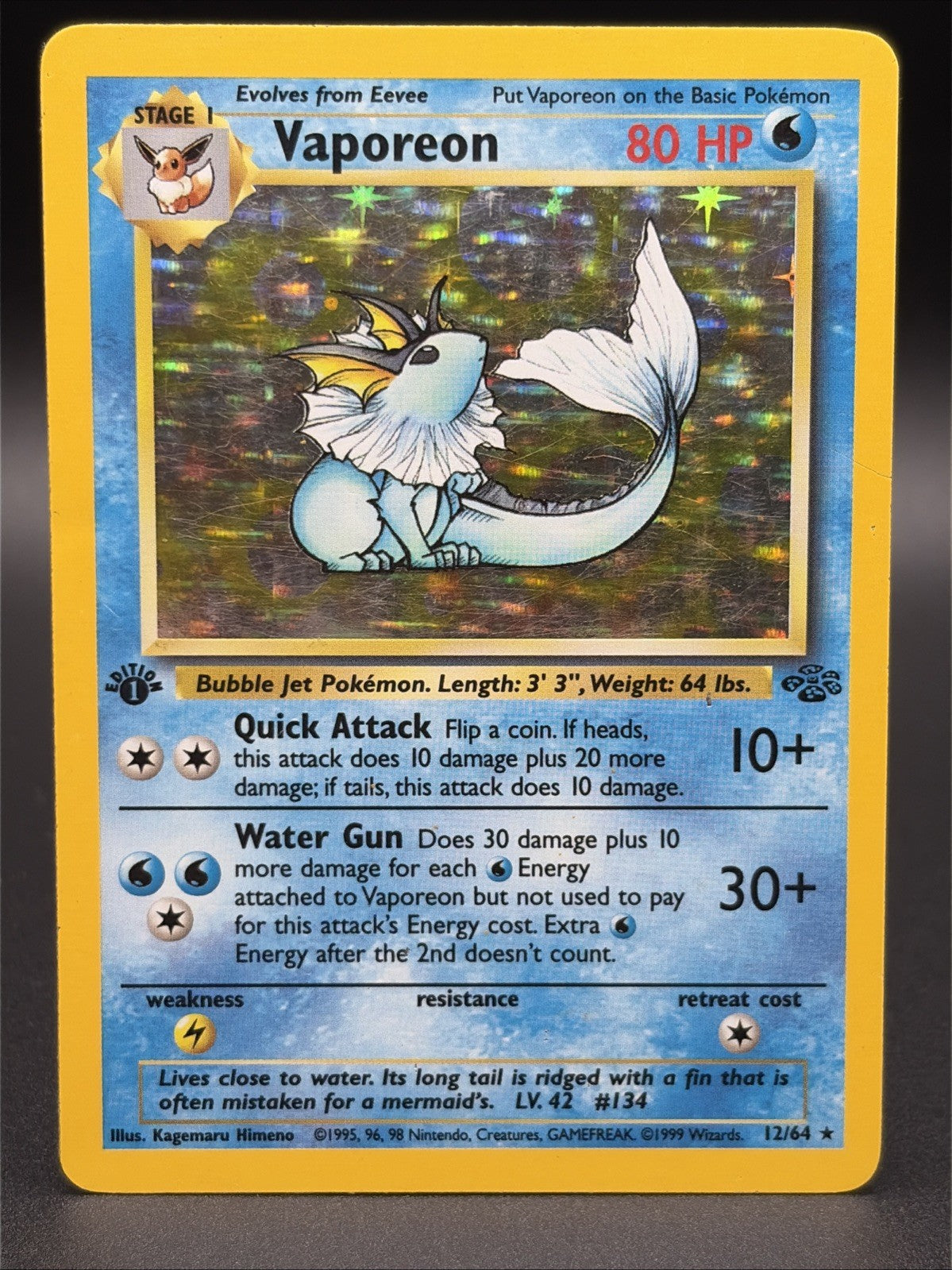 Vaporeon 12/64 Jungle Holo0