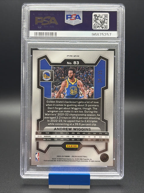 2023-24 Panini Prizm - Andrew Wiggins #83 White Ice Prizm /35 PSA 101