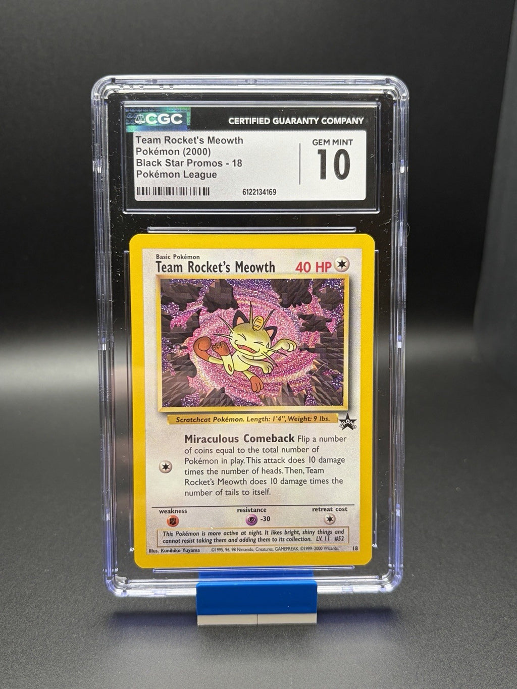 Team Rocket's Meowth #18 Pokemon Promo - CGC 100