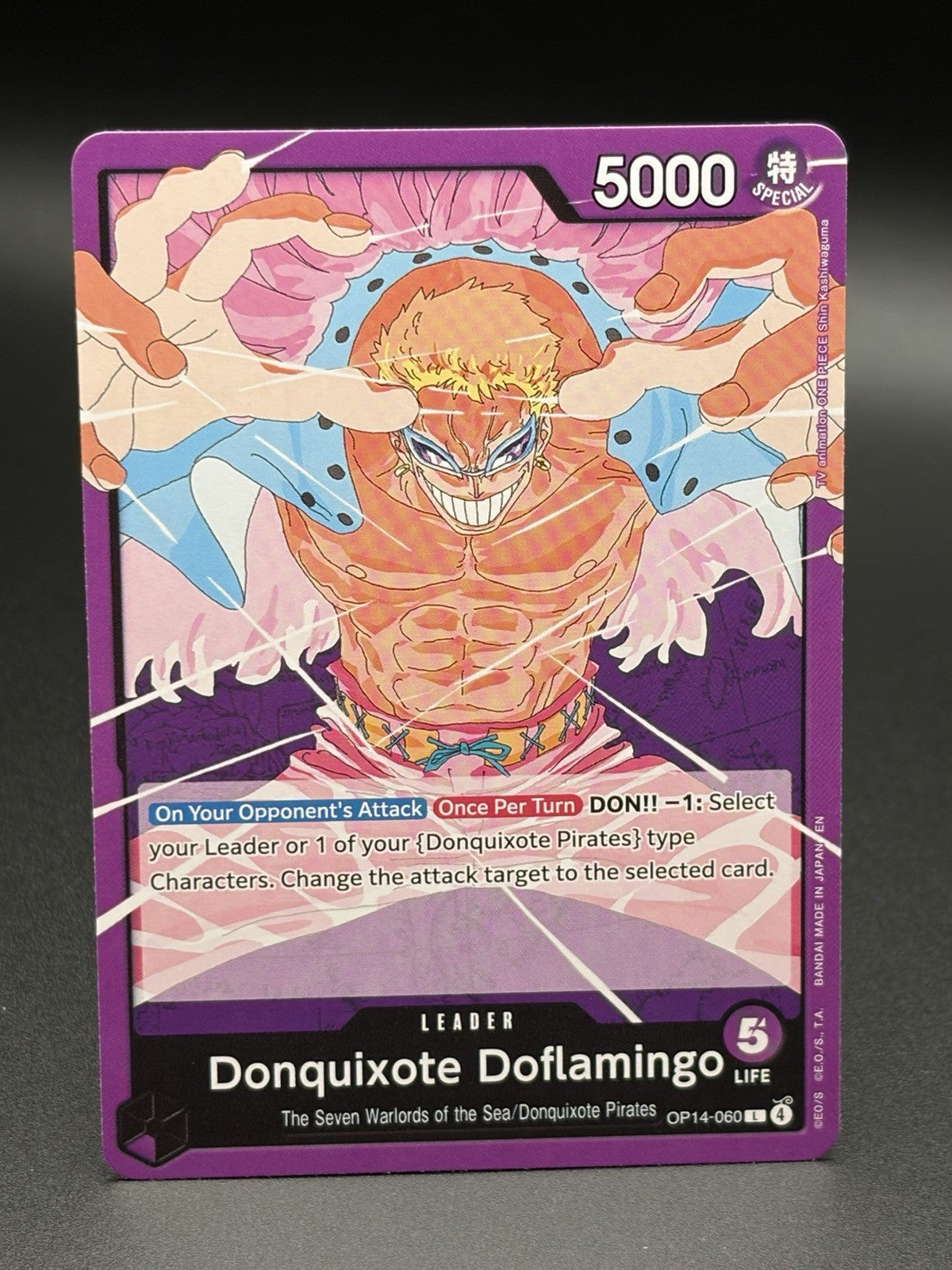 Donquixote Doflamingo OP14-060 The Azure Sea's Seven One Piece Leader MINT ENG0