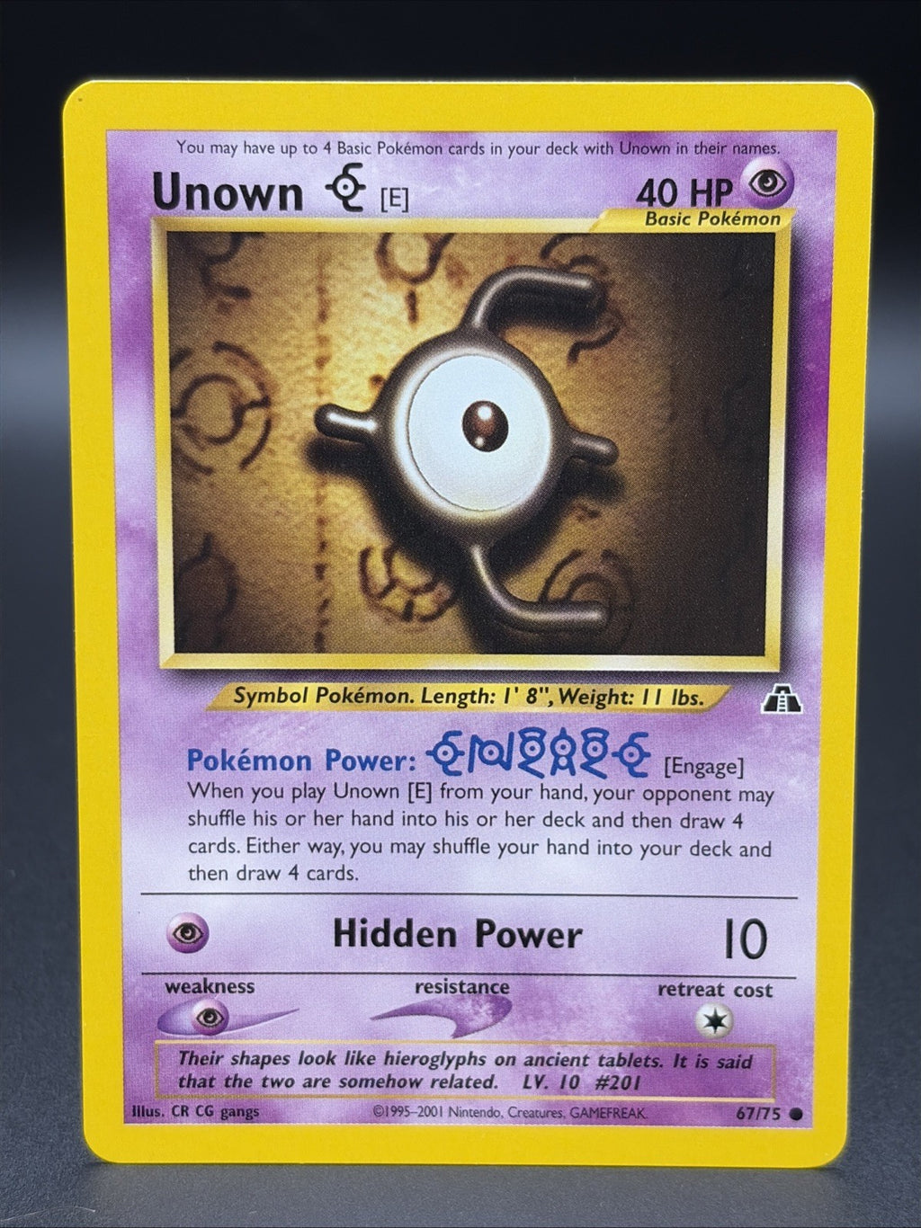 Unown [E] 67/75 Neo Discovery NM/MINT0