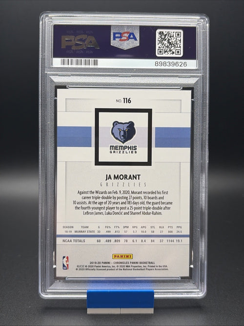2019-20 Panini Chronicles - Ja Morant, Young Dolph, Sean Tuohy #116 PSA 91