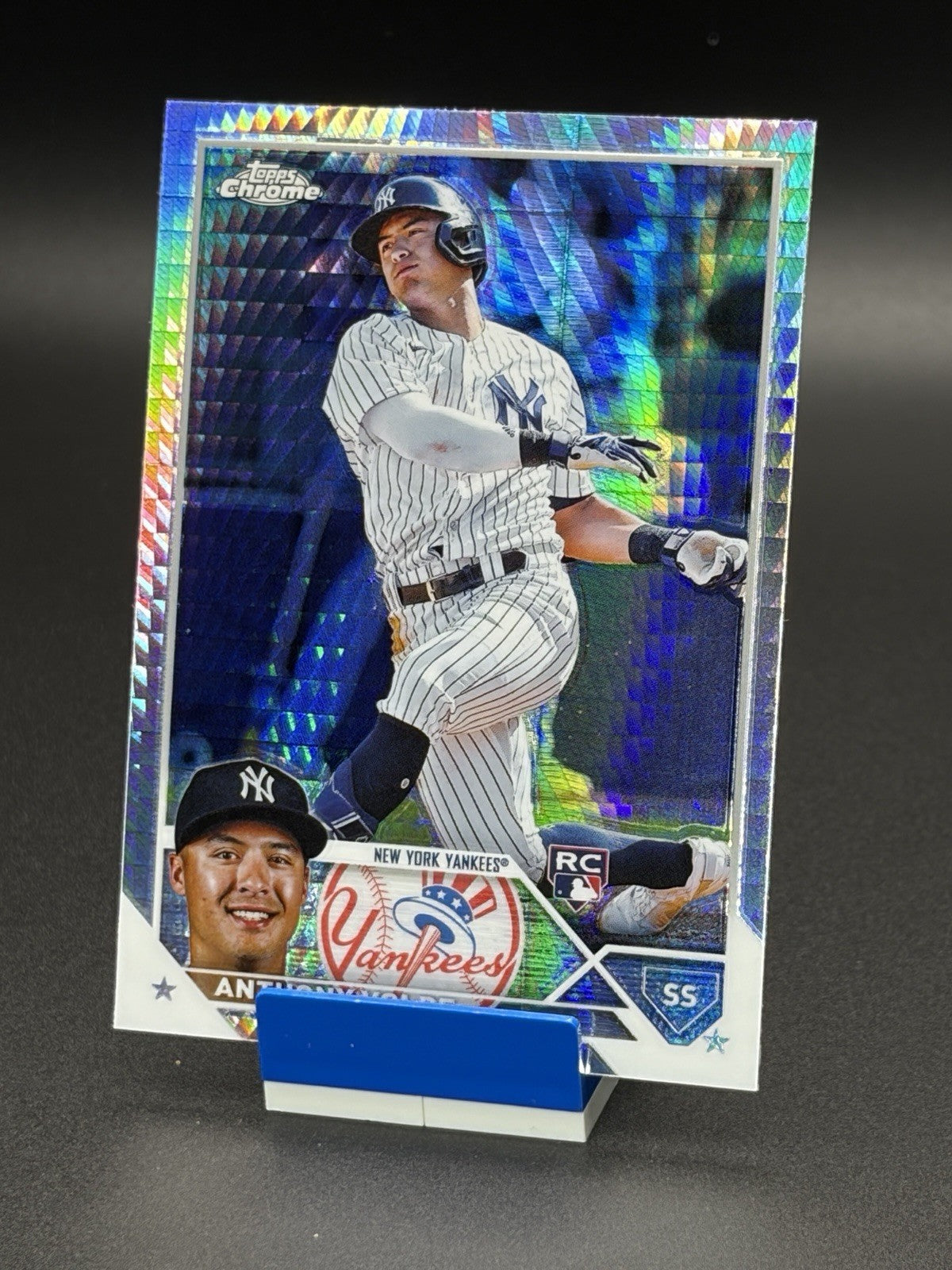 2023 Topps Chrome - Anthony Volpe #4 Prism Refractor (RC)0