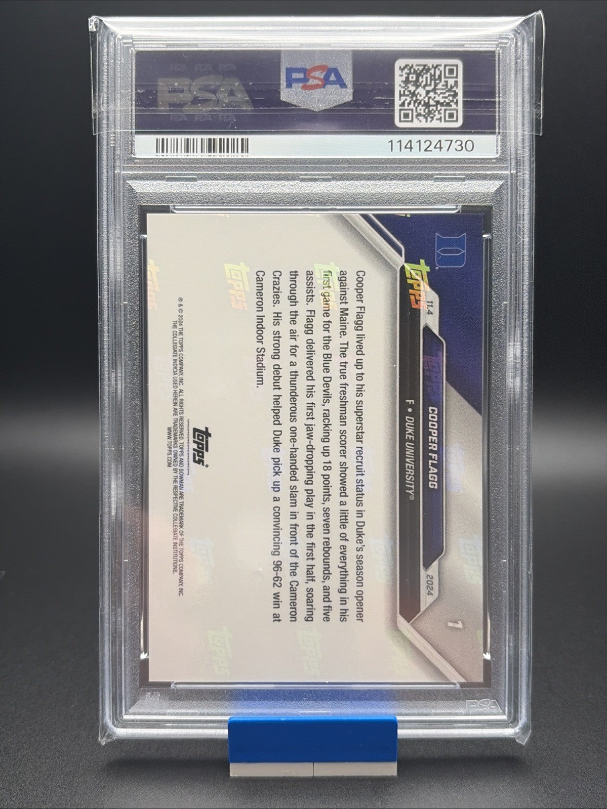 Cooper Flagg #1 2024 Bowman U Now - PSA 101