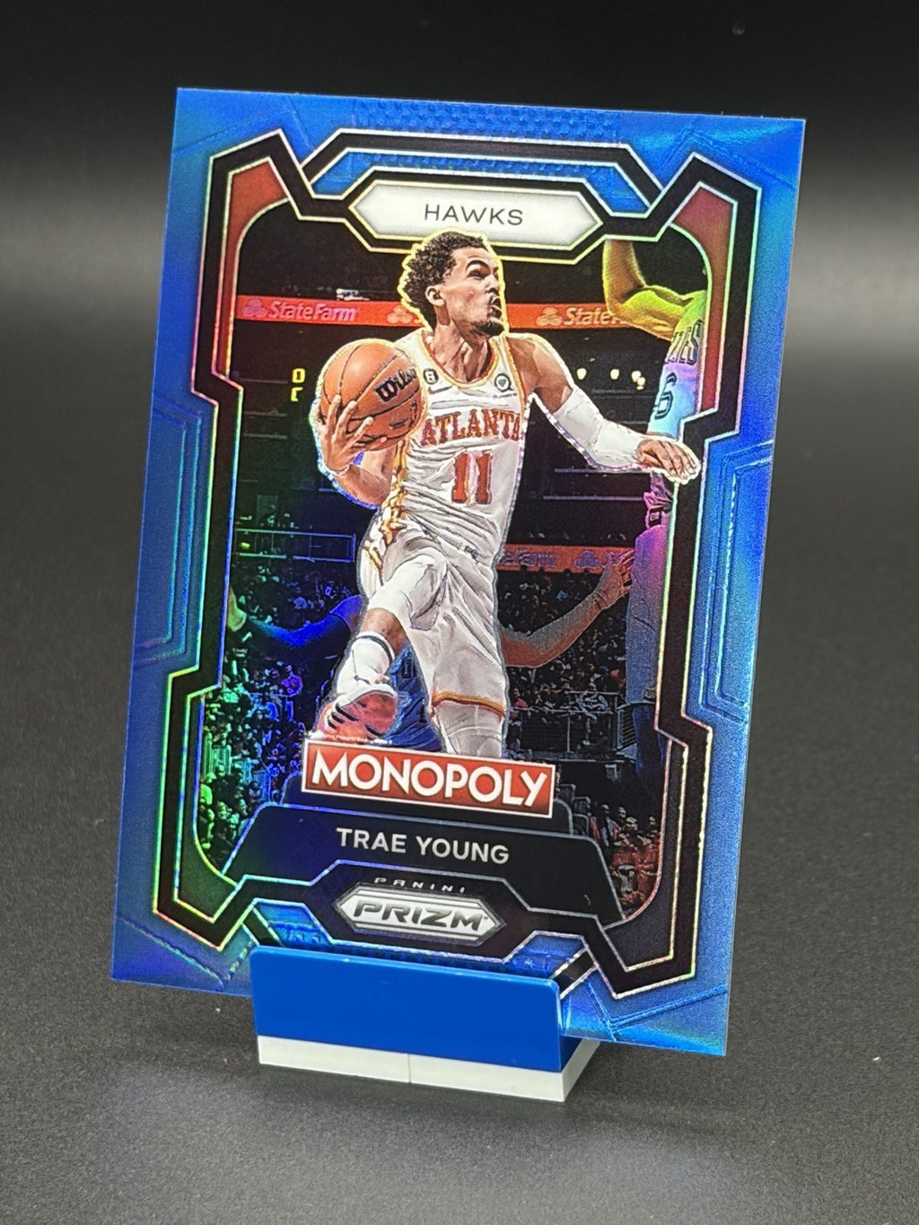Trae Young [Boardwalk Blue] #4 2023 Panini Prizm Monopoly /150