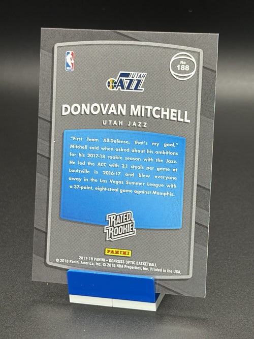 2017 Panini Donruss Optic Donovan Mitchell Shock Prizm Rated Rookie #1881