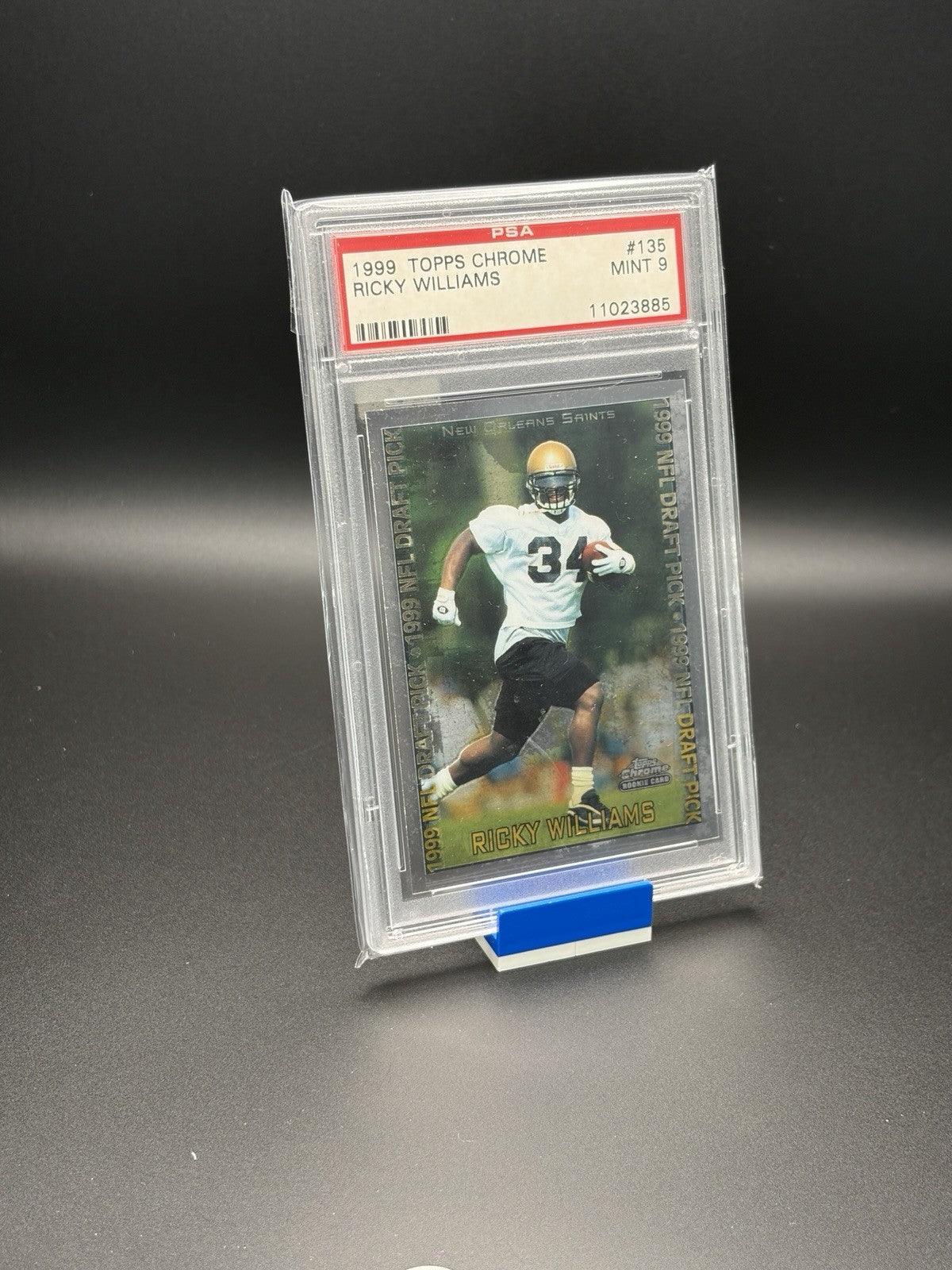 1999 Topps Chrome Ricky Williams #135 (RC) - PSA 90