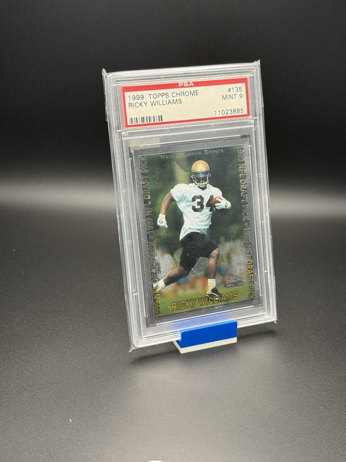 1999 Topps Chrome Ricky Williams #135 (RC) - PSA 90