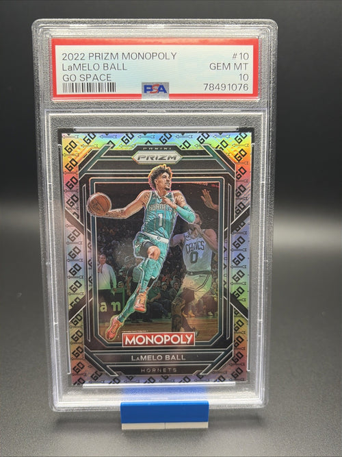 2022-23 Panini Prizm Monopoly - LaMelo Ball #10 Go Space Prizm PSA 100