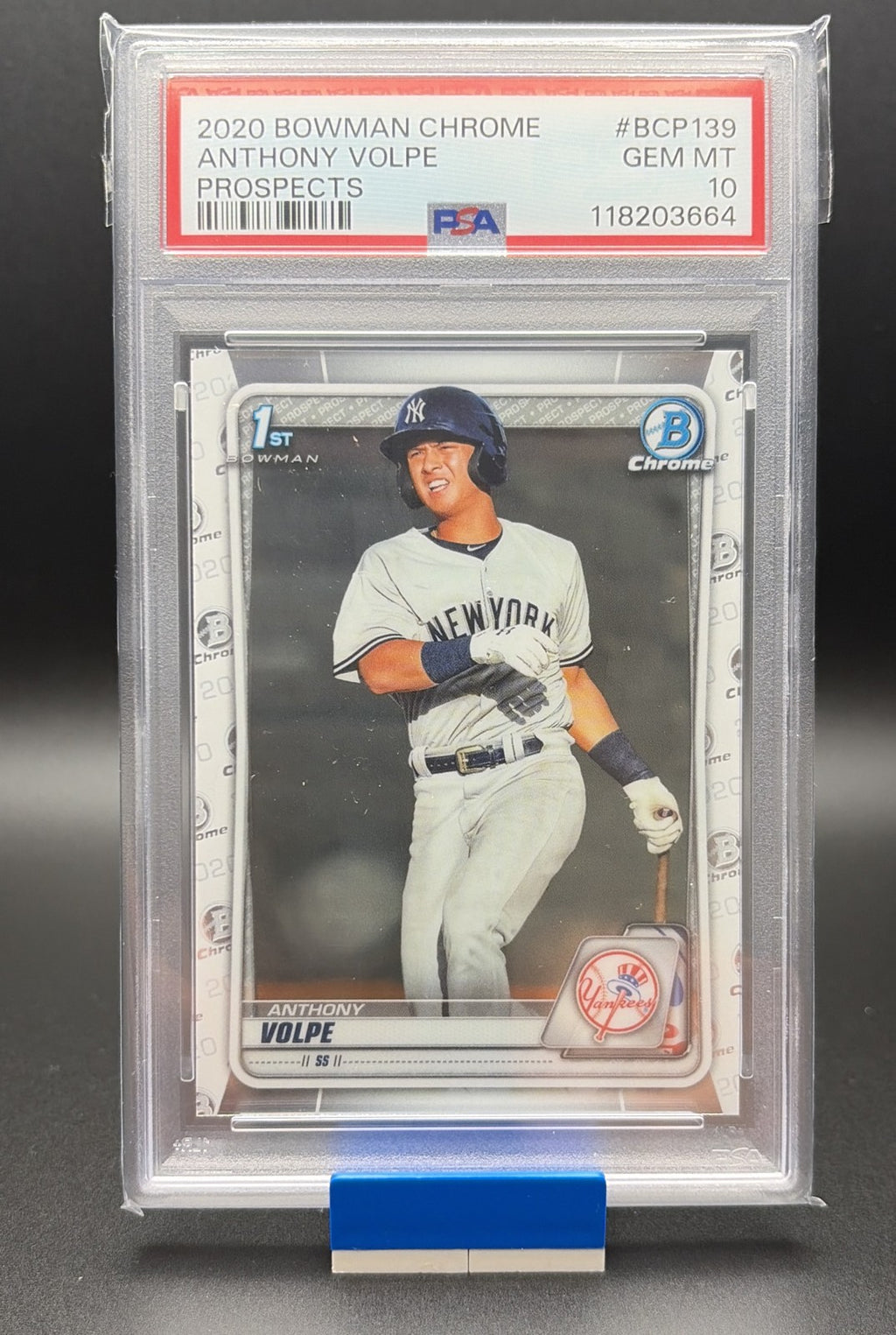 2020 Bowman - Chrome Prospects Anthony Volpe #BCP-139 (RC) PSA 100