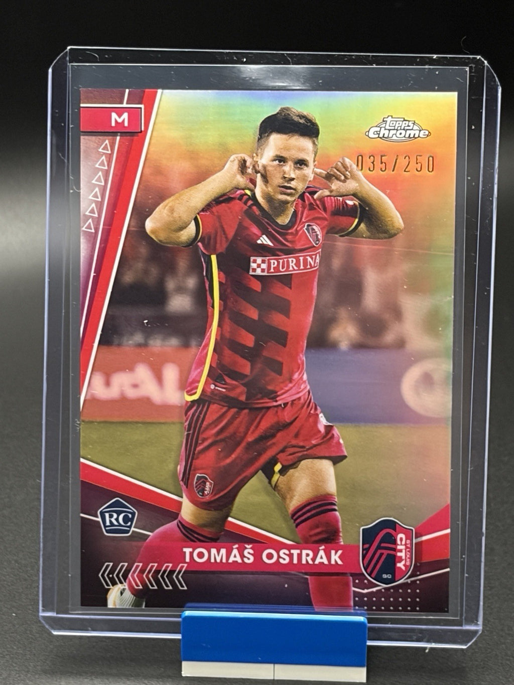 TOMAS OSTRAK #136 2024 TOPPS CHROME MLS Refractor RC St Louis City /2500