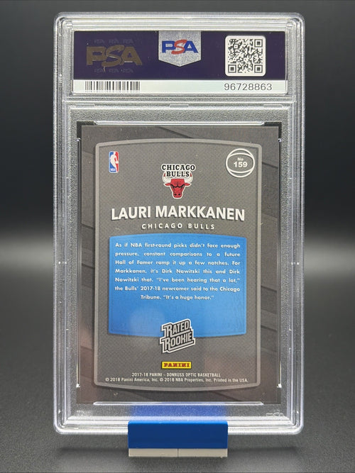 2017-18 Panini Donruss Optic - Rated Rookie Lauri Markkanen #159 Shock - PSA 91